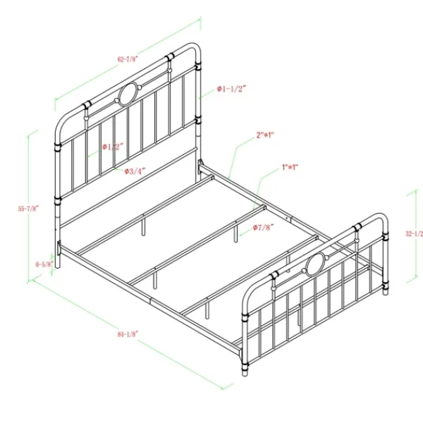 Beds & Headboards-Kirkland's Home Bronze Metal Pipe Queen Bed Gold