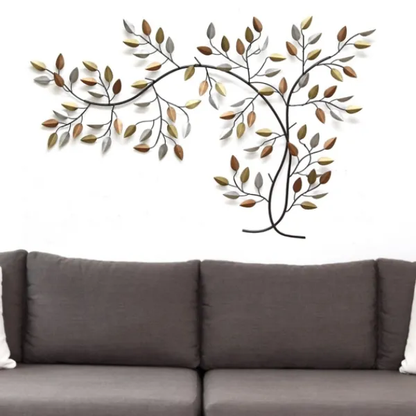 Wall Plaques-Kirkland's Home Bronze Metal Tree Branch Wall Plaque Brown/Gold/Silver