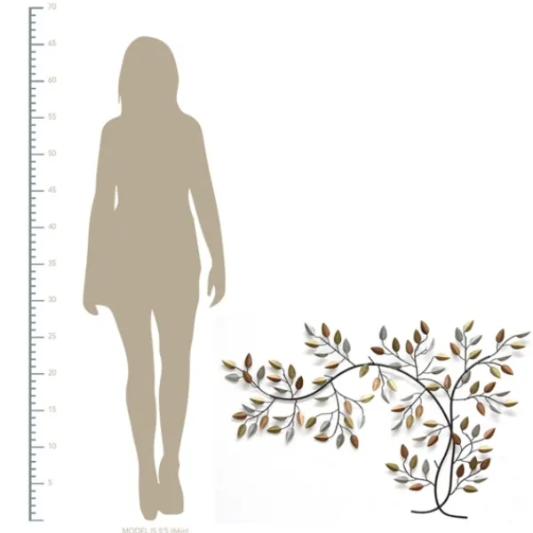 Wall Plaques-Kirkland's Home Bronze Metal Tree Branch Wall Plaque Brown/Gold/Silver