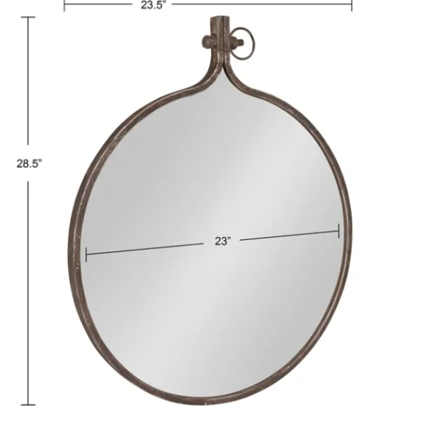 Decorative Mirrors-Kirkland's Home Bronze Metal Yitro Wall Mirror Brown