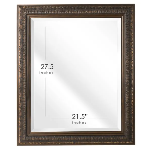 Framed Mirrors-Kirkland's Home Bronze Ornate Beveled Framed Wall Mirror