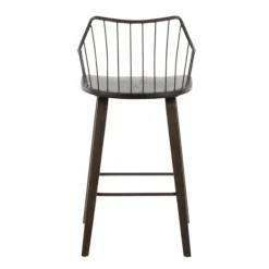Bar Stools & Counter Height Stools-Kirkland's Home Bronze Poplar Wood Counter Stool Brown