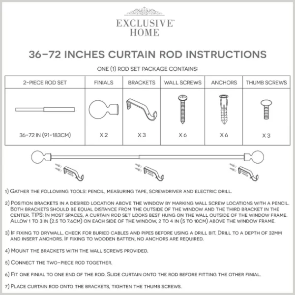 Curtain Rods & Hardware-Kirkland's Home Bronze Rhys Cylinder Curtain Rod, 72 In.