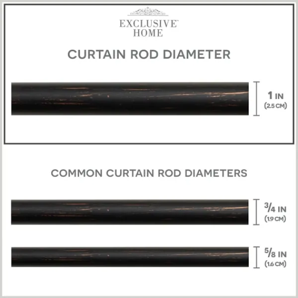 Curtain Rods & Hardware-Kirkland's Home Bronze Rhys Cylinder Curtain Rod, 120 In.