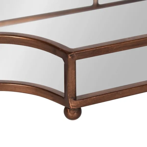 Decorative Trays-Kirkland's Home Bronze Scalloped Reflective Tray Brown