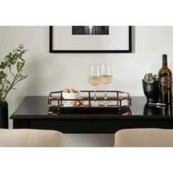 Decorative Trays-Kirkland's Home Bronze Scalloped Reflective Tray Brown