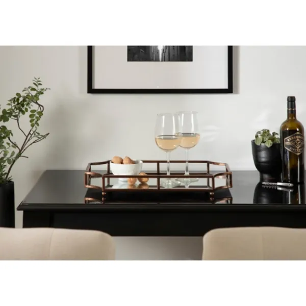 Decorative Trays-Kirkland's Home Bronze Scalloped Reflective Tray Brown