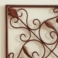 Wall Plaques-Kirkland's Home Bronze Scrollwork 4-Pc. Panel Wall Art Brown