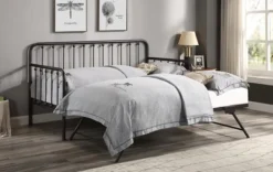 Beds & Headboards-Kirkland's Home Bronze Spindleback Metal Trundle Day Bed Brown