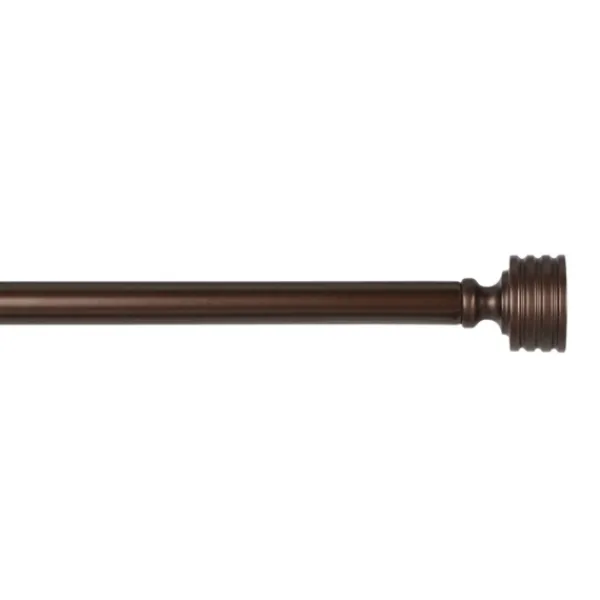 Curtain Rods & Hardware-Kirkland's Home Bronze Stacked Cylinder Curtain Rod, 120 In.