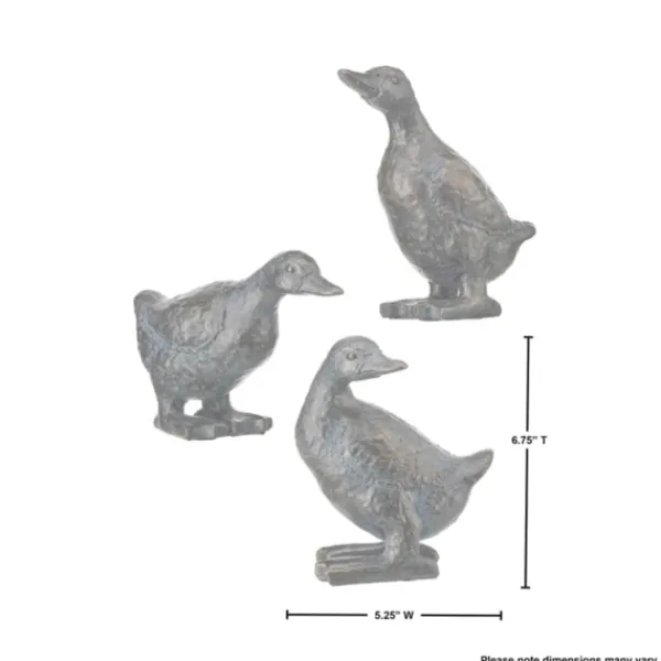 Statues & Figurines-Kirkland's Home Bronze Textured Duckling Statues, Set Of 3 Brown