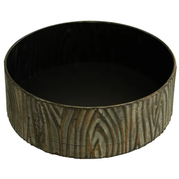Baskets & Boxes-Kirkland's Home Bronze Tree Bark Round Metal Boxes, Set Of 2 Brown