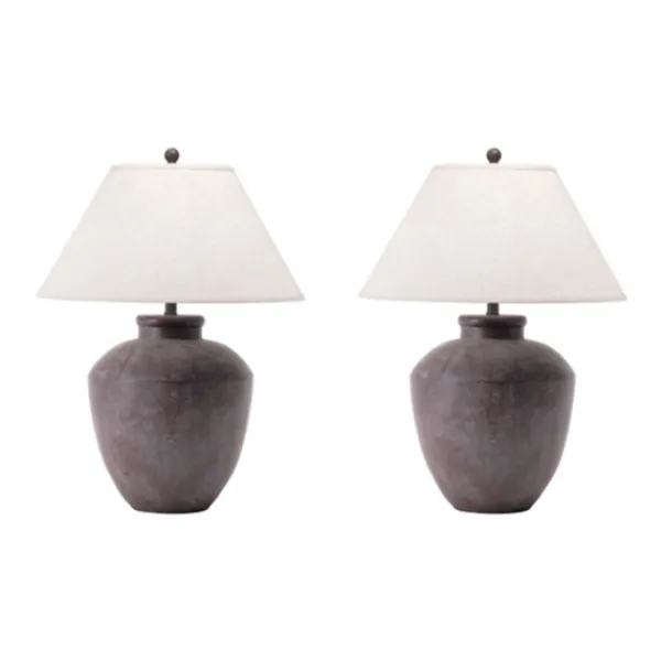 Table Lamps-Kirkland's Home Bronze Urn Resin Table Lamp Ivory
