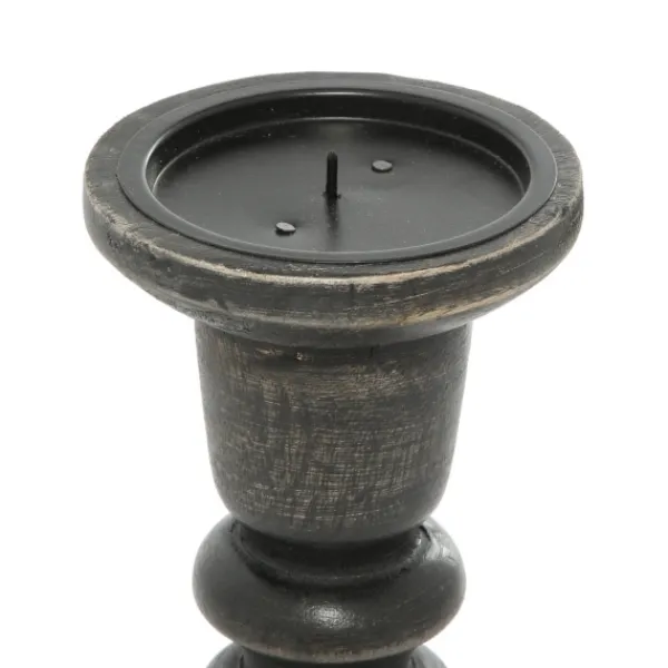 Candle Holders-Kirkland's Home Bronze Wood Column Candle Holders, Set Of 3 Brown
