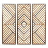 Wall Plaques-Kirkland's Home Bronze Wood Geometric Wall Plaques, Set Of 3 Tan
