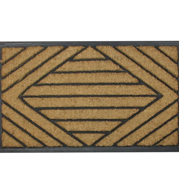 Doormats-Kirkland's Home Brown And Black Diamond Coir Doormat Brown/Black