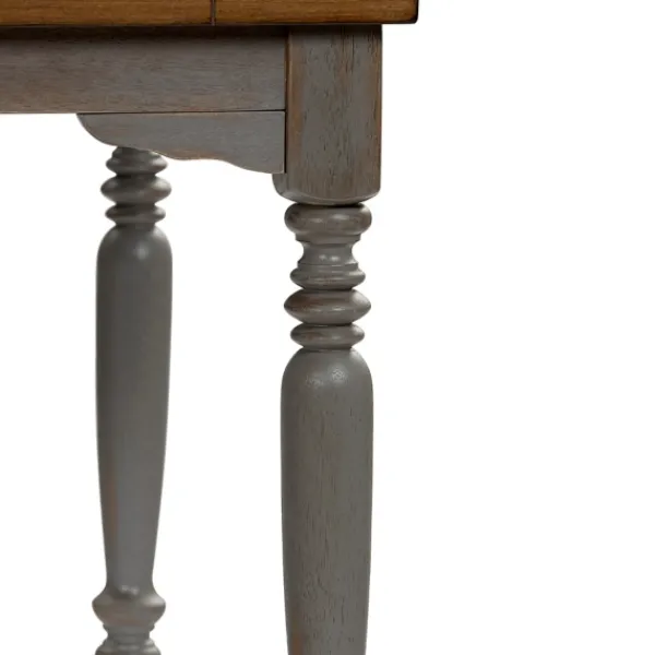 Dining Tables-Kirkland's Home Brown And Gray Traditional Wood Dining Table Brown/Gray