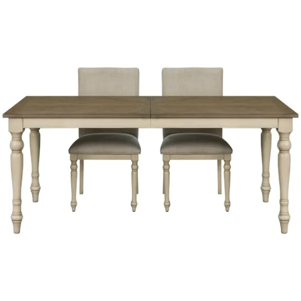 Dining Tables-Kirkland's Home Brown And Ivory Martha Stewart Dining Table Brown/Ivory