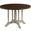 Dining Tables-Kirkland's Home Brown And White Round Wooden Dining Table Brown/White