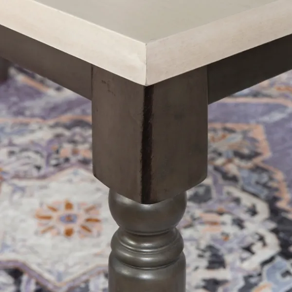 Dining Tables-Kirkland's Home Brown And White Traditional Dining Table Brown/White