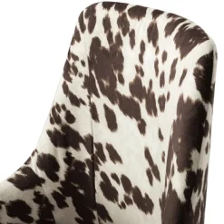 Office Furniture-Kirkland's Home Brown And White Upholstered Cow Print Office Chair Brown/White