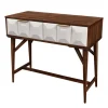Console Tables-Kirkland's Home Brown And White Wood 2-Drawer Console Table Brown/White