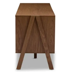 Cabinets & Sideboards-Kirkland's Home Brown And White Wood Mid-Century Modern Sideboard