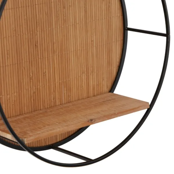 Shelves-Kirkland's Home Brown Bamboo Modern Wall Shelves, Set Of 2