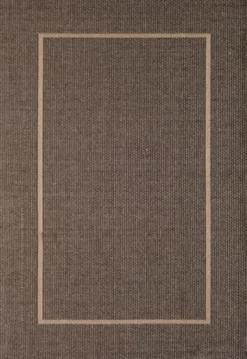 Outdoor Rugs-Kirkland's Home Brown Bordered Outdoor Area Rug, 5X7 Brown/Tan