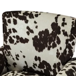Accent Chairs-Kirkland's Home Brown Cow Print Upholstered Accent Chair Brown/Ivory