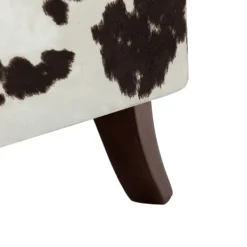 Accent Chairs-Kirkland's Home Brown Cow Print Upholstered Accent Chair Brown/Ivory