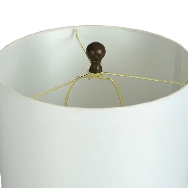 Table Lamps-Kirkland's Home Brown Curved Wood Table Lamp White