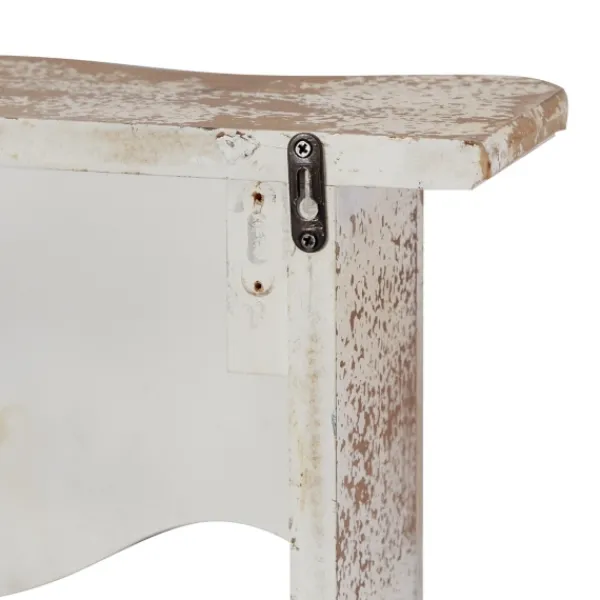 Shelves-Kirkland's Home Brown Distressed Carved Wood Wall Shelf