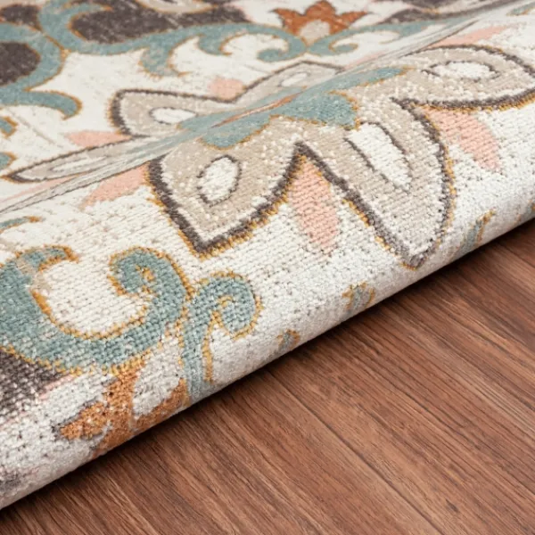 Outdoor Rugs-Kirkland's Home Brown Floral Medallion Outdoor Area Rug, 7X9 Brown/Multi