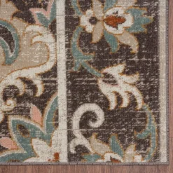 Outdoor Rugs-Kirkland's Home Brown Floral Medallion Outdoor Area Rug, 7X9 Brown/Multi