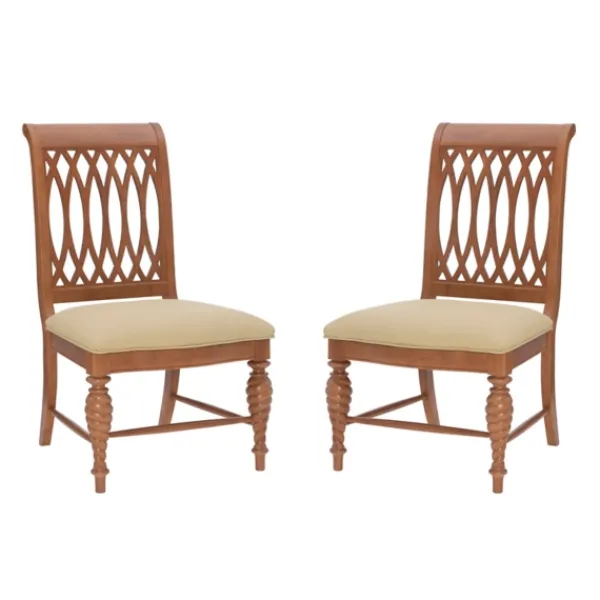 Dining Chairs-Kirkland's Home Brown Hollywood Regency Dining Chairs, Set Of 2 Tan
