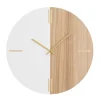 Clocks-Kirkland's Home Brown Neutral Element Wall Clock White