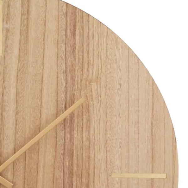 Clocks-Kirkland's Home Brown Neutral Element Wall Clock White