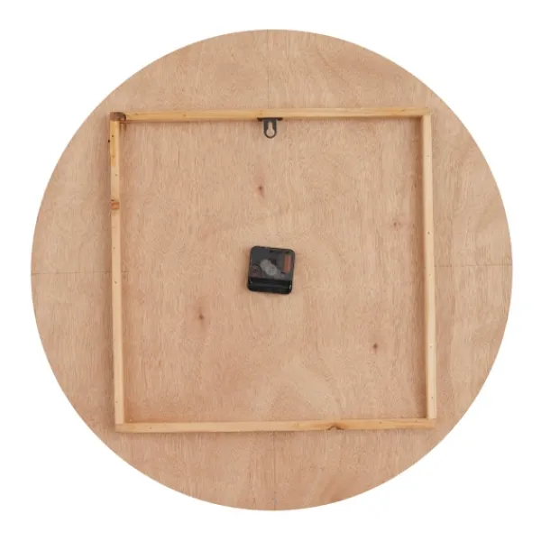 Clocks-Kirkland's Home Brown Neutral Element Wall Clock White