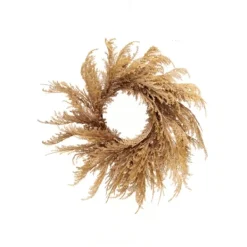 Wreaths-Kirkland's Home Brown Pampas Grass Harvest Wreath Brown/Tan