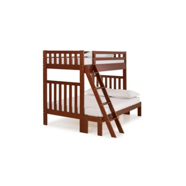 Beds & Headboards-Kirkland's Home Brown Pine Wood Detachable Full And Twin Bunk Bed