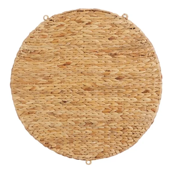Shelves-Kirkland's Home Brown Sea Grass Woven Round Wall Shelf