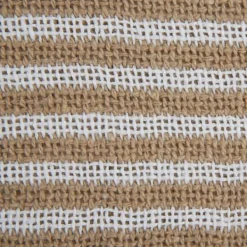 Blankets & Throws-Kirkland's Home Brown Stone Square Stripes Throw Brown/White