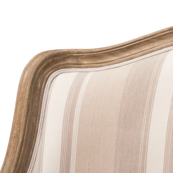 Accent Chairs-Kirkland's Home Brown Striped Upholstered Accent Chair Brown/Tan/White