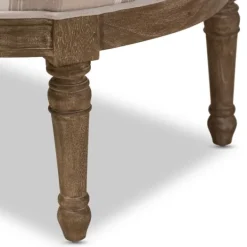 Accent Chairs-Kirkland's Home Brown Striped Upholstered Accent Chair Brown/Tan/White