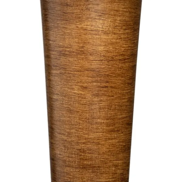 Floor Lamps-Kirkland's Home Brown Tapered Base Velvet Shade Floor Lamp Gray