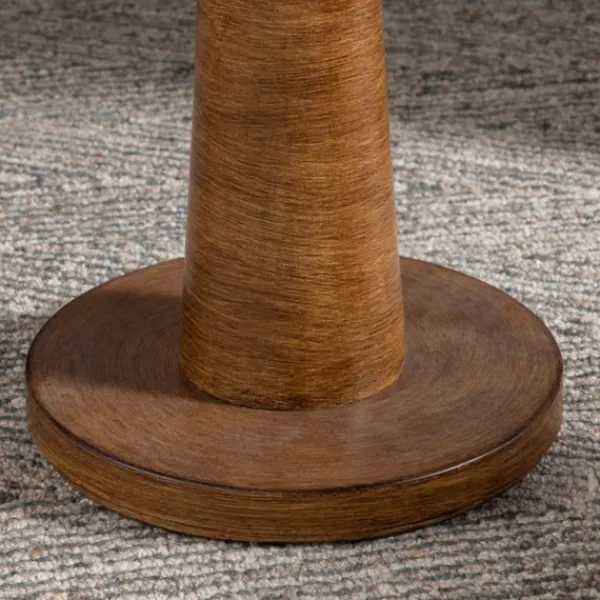 Floor Lamps-Kirkland's Home Brown Tapered Base Velvet Shade Floor Lamp Gray