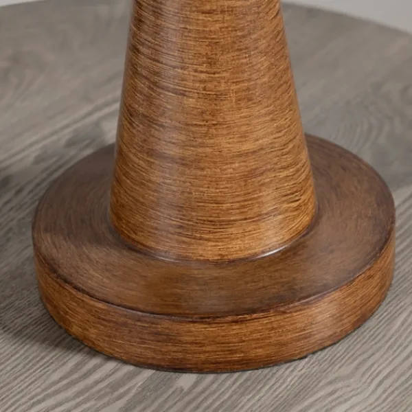Table Lamps-Kirkland's Home Brown Tapered Base Velvet Shade Table Lamp Blue