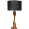Table Lamps-Kirkland's Home Brown Tapered Base Velvet Shade Table Lamp Gray