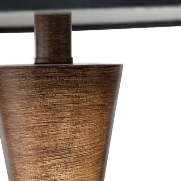 Table Lamps-Kirkland's Home Brown Tapered Base Velvet Shade Table Lamp Gray